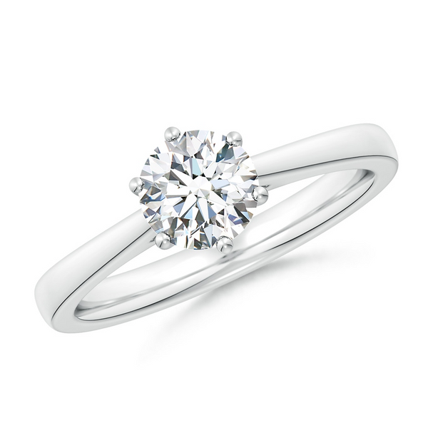 6-Prong Solitaire Round Cut Moissanite Ring